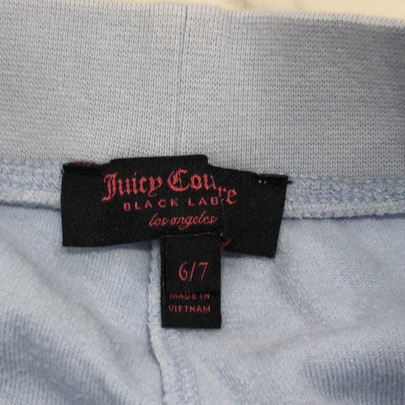 Girls Size 6/7 Juicy Black Label Velour Sweatpants - Picture 5 of 8